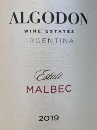 Algodon - Estate Malbec 2019