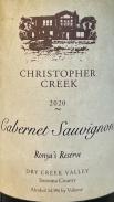 Christopher Creek - Ronya's Reserve Cabernet Sauvignon 2020