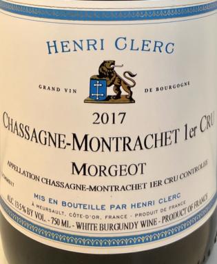Henri Clerc & Fils - Chassagne-Montrachet 1er Cru 2017